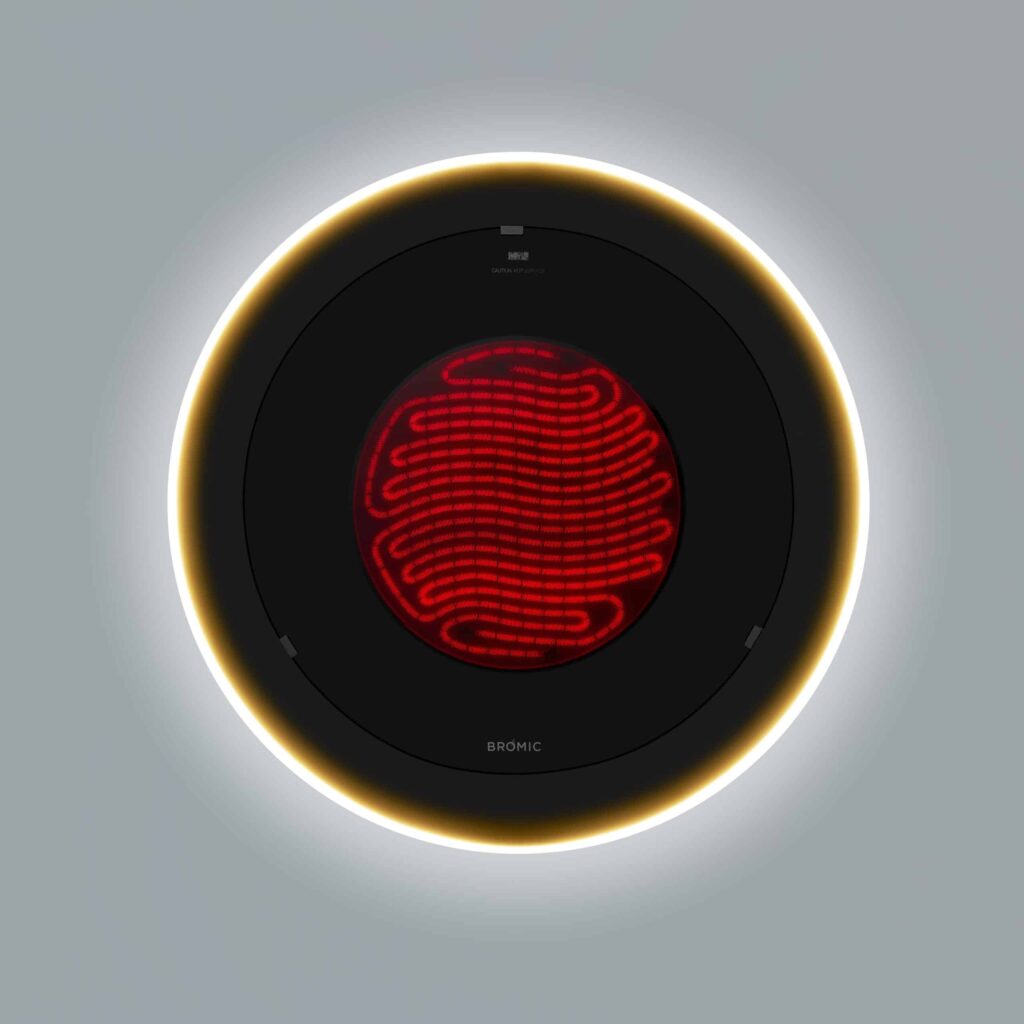 Testa di riscaldatore con luce